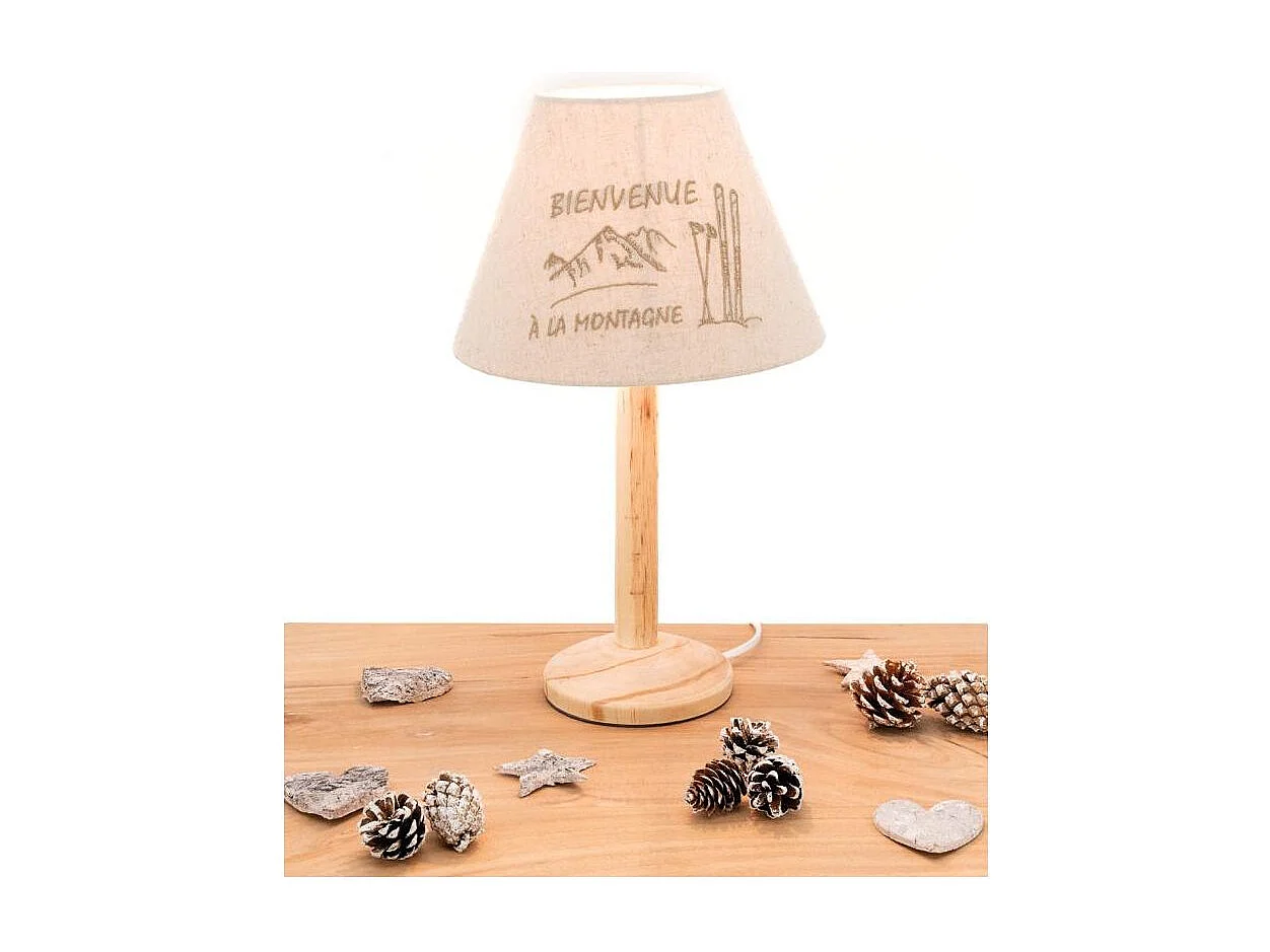 Lampe à poser Bienvenue à la montagne