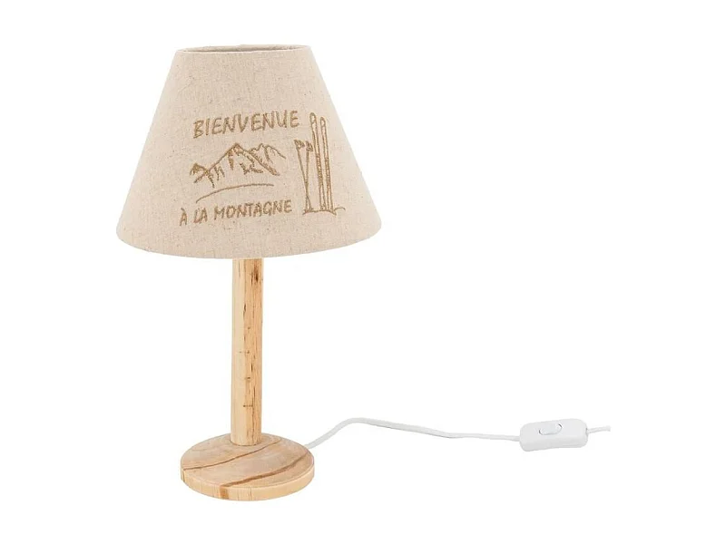 Lampe à poser Bienvenue à la montagne