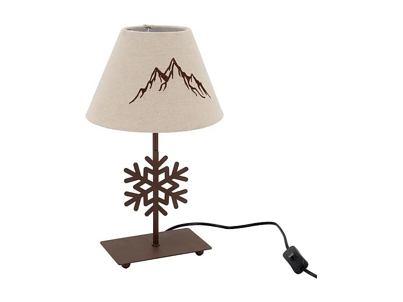 Lampe à poser métal découpé Chatel Flocon