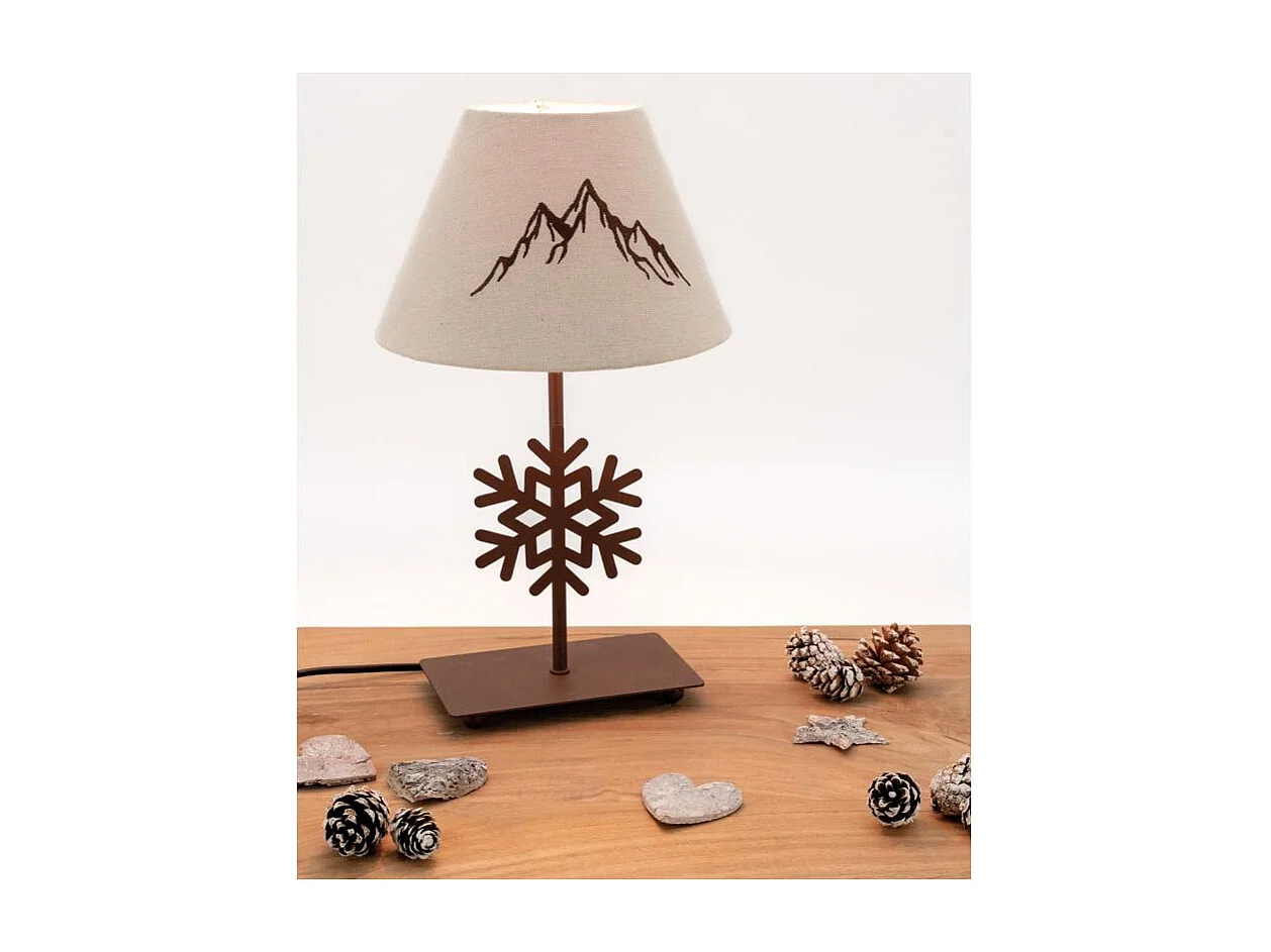 Lampe à poser métal découpé Chatel Flocon