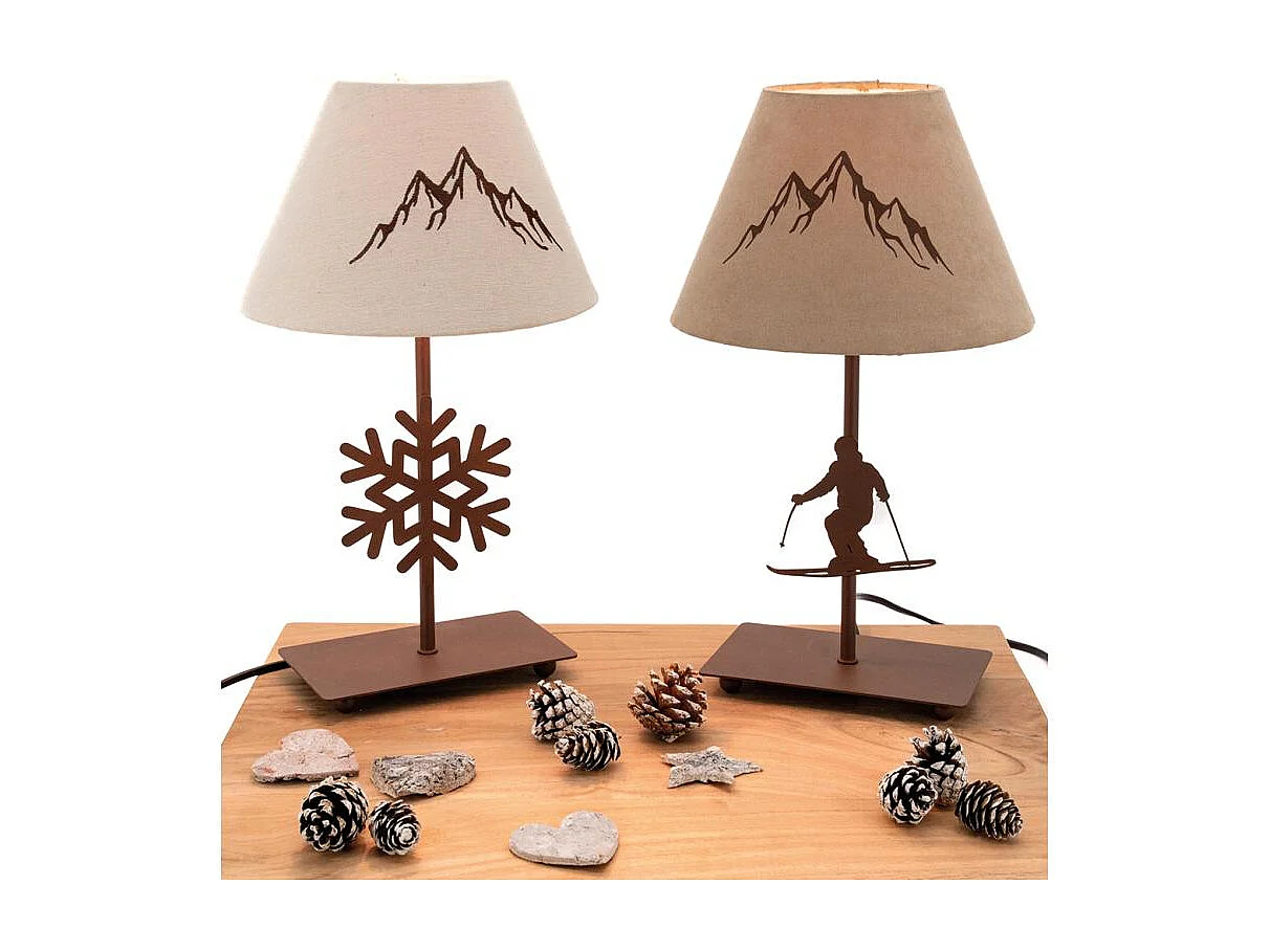 Lampe à poser métal découpé Chatel Flocon