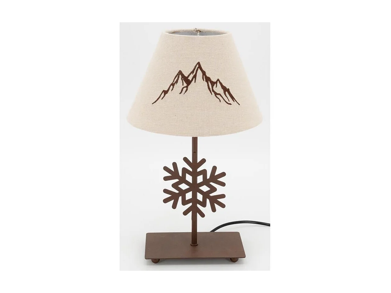 Lampe à poser métal découpé Chatel Flocon