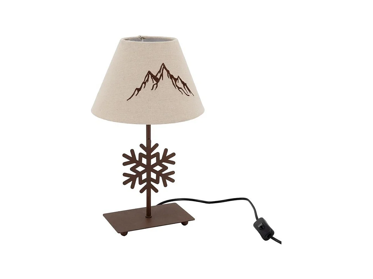 Lampe à poser métal découpé Chatel Flocon