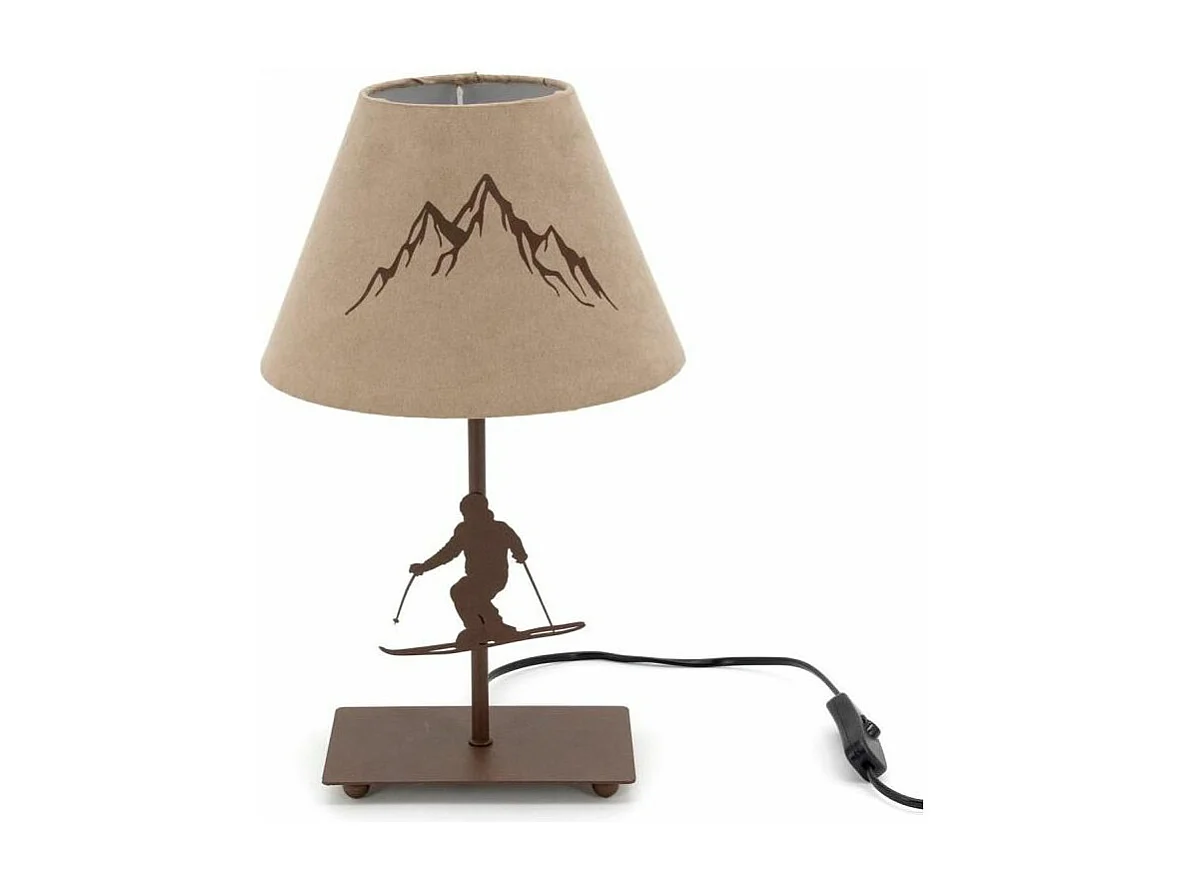 Lampe à poser métal découpé Chatel Skieur