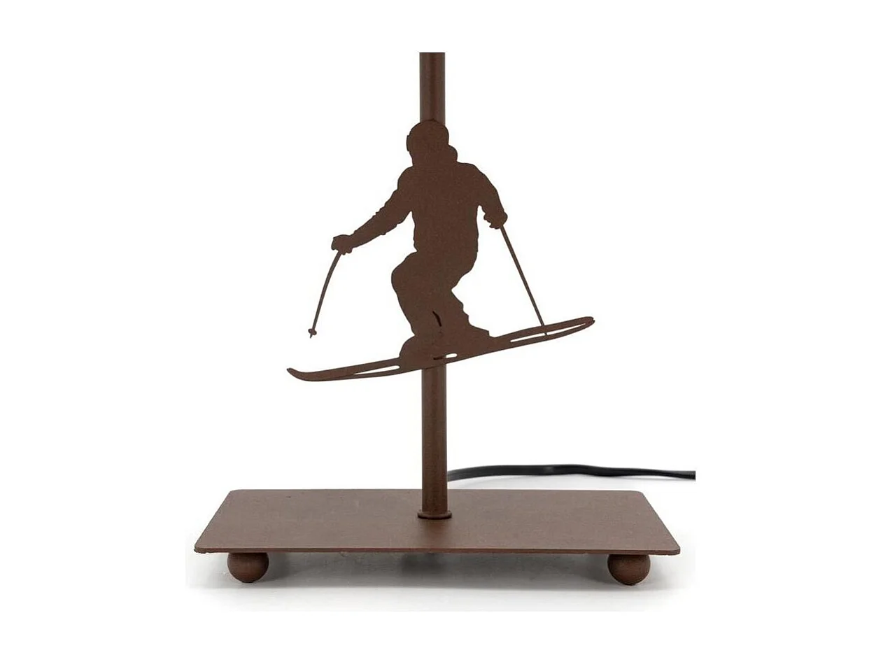 Lampe à poser métal découpé Chatel Skieur