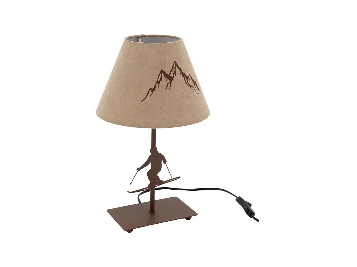 Lampe à poser métal découpé Chatel Skieur