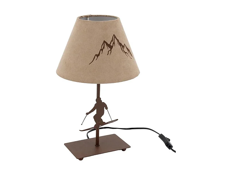Lampe à poser métal découpé Chatel Skieur