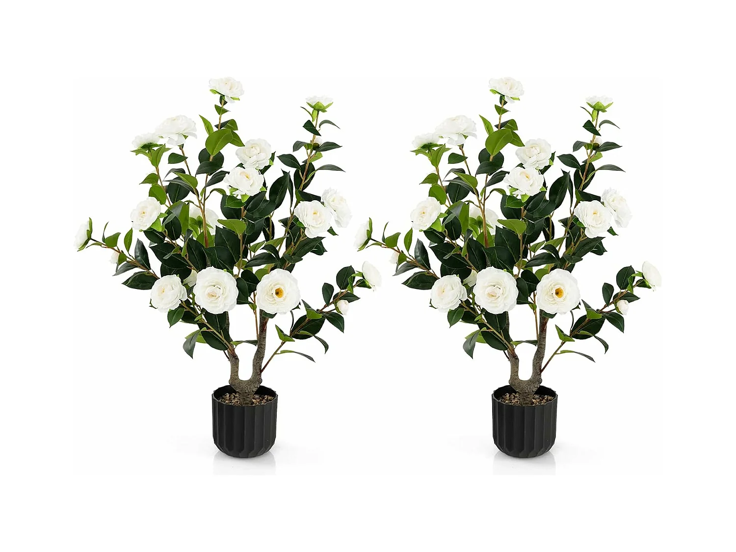 Plante artificielle à fausses fleurs de 95 cm,décoration de magasin bureau maison (blanc)