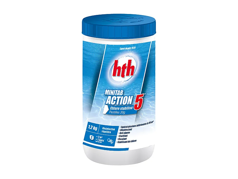 Chlore en pastilles Minitab Action 5 1,20 kg - HTH