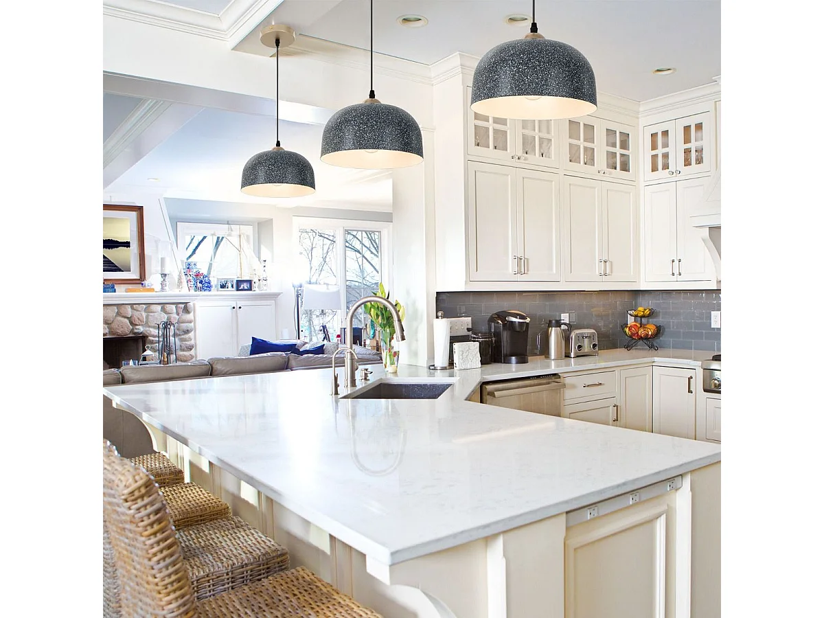 Lustre suspension moderne, plafonnier suspendu avec culot d'ampoule e27, gris foncé