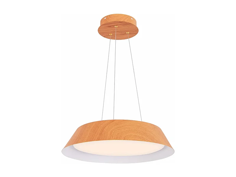 Lustre suspension moderne, luminaire led à lumière chaude 3000 k, ø 40 cm, naturel