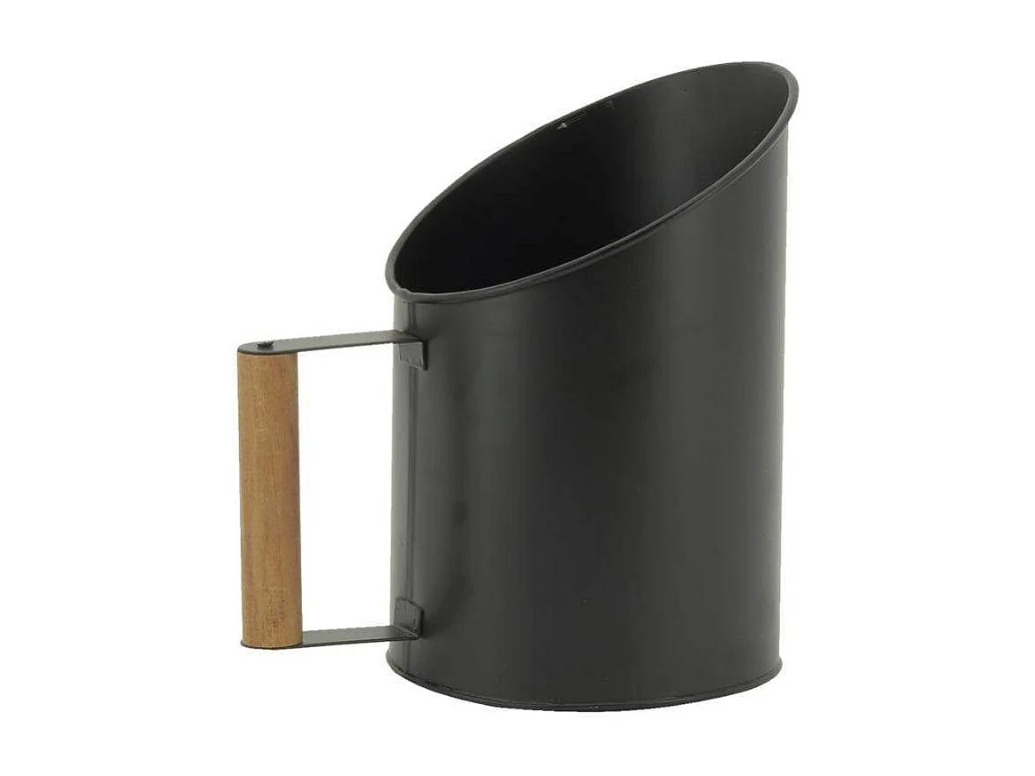 Tabouret et seau à pellets avec pelle Au coin du feu Métal laqué Cerf