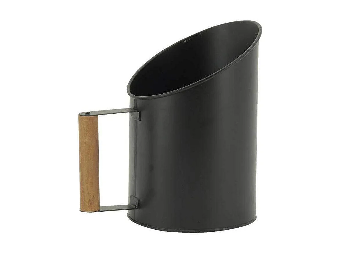 Tabouret et seau à pellets avec pelle Arbre Métal noir Arbre