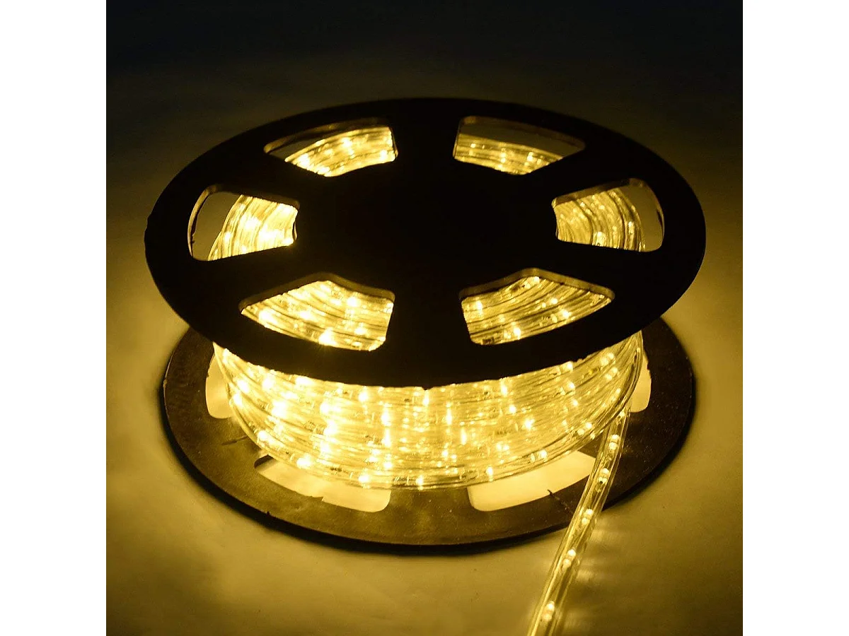 30m tube lumineux extérieur led guirlande lumineuse décoration avec 1080 lampes beige