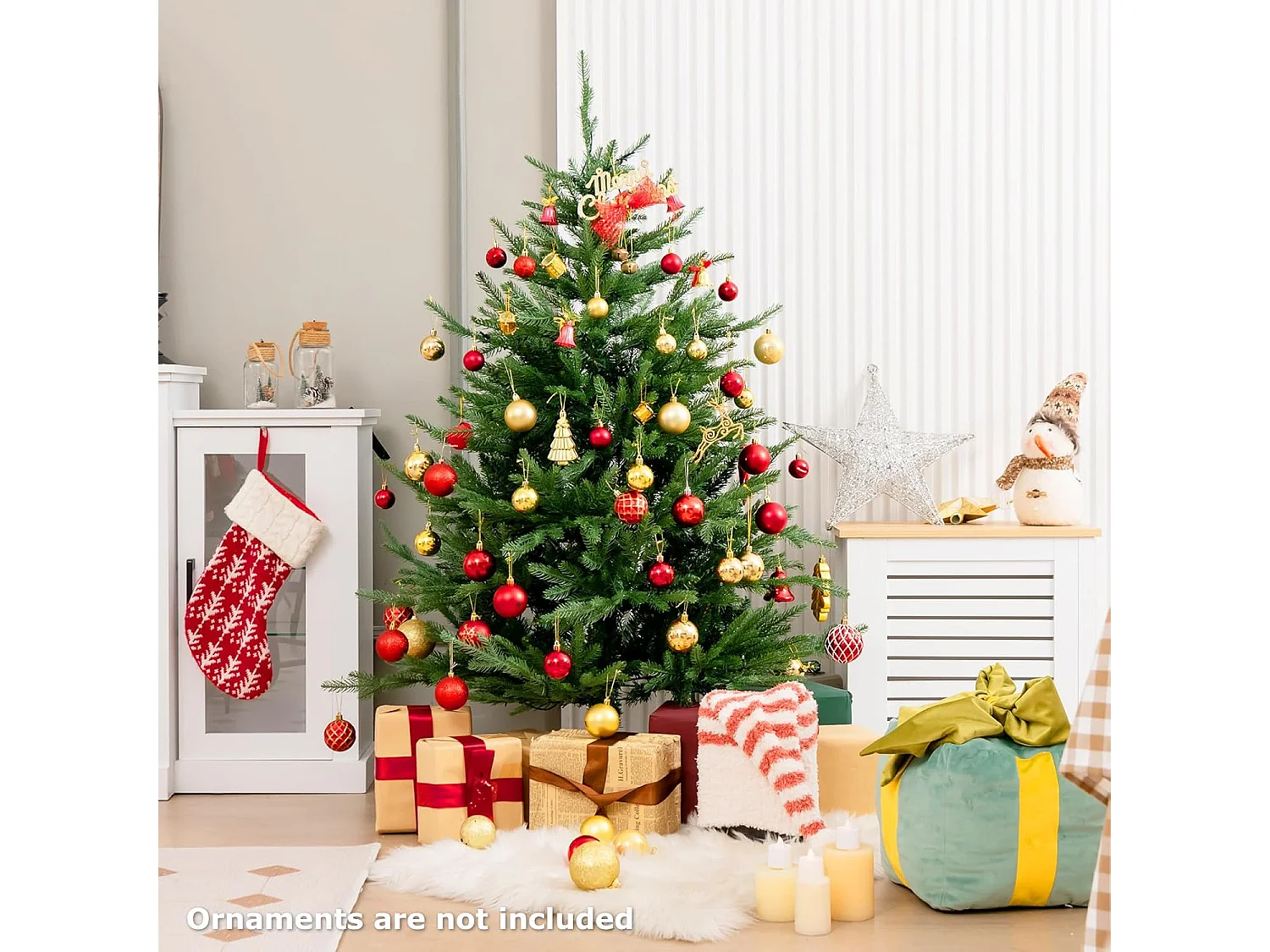 Arbre de noël lumineux, sapin de noël lumineux led avec 8 modes d'éclairage (137cm)