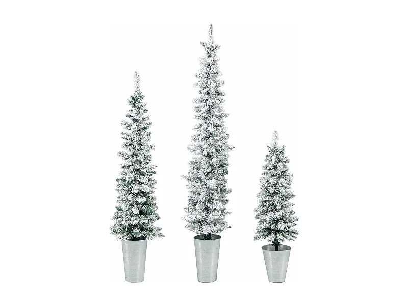 Lot de 3 sapins de noël artificiels 90/120/150 cm, 120/140/160 pointes de branches