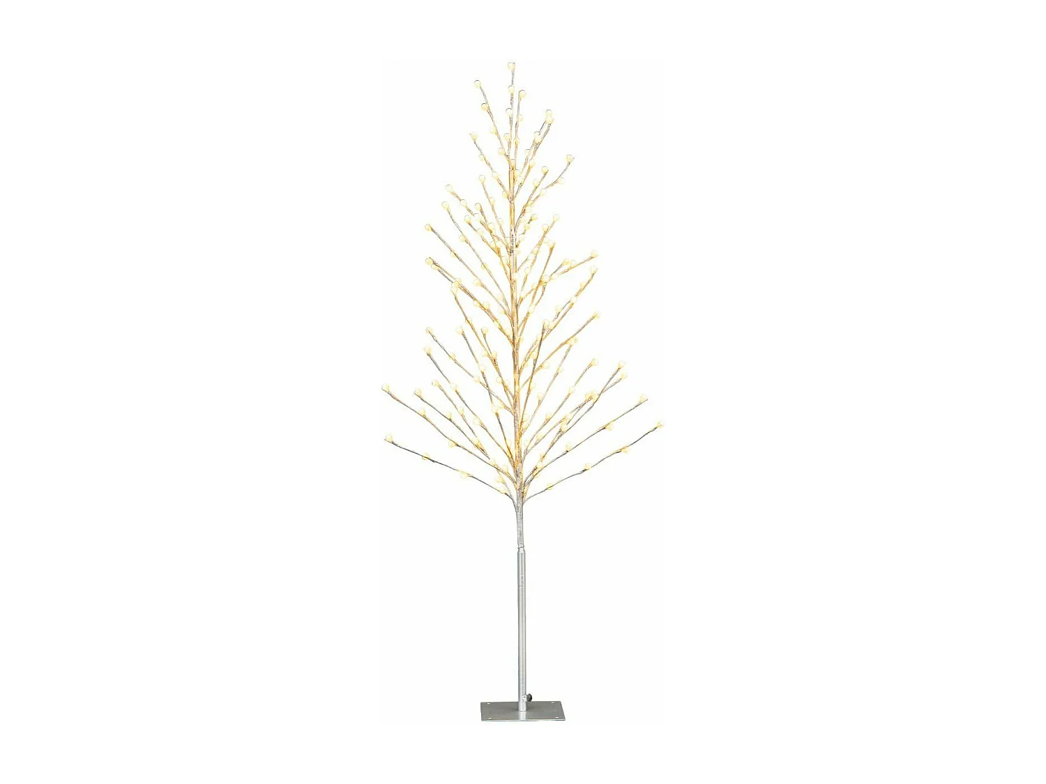 Arbre de bouleau eclairé de 155 cm, arbre de noël artificiel avec 168 lumières led