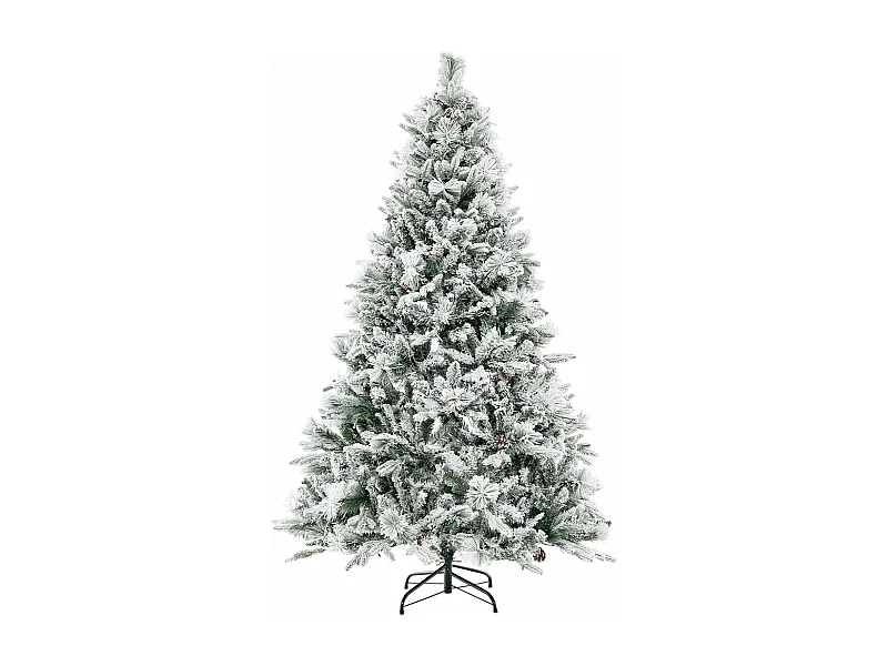 Sapin de noël artificiel avec lumières led et fonction minuterie, vert (180 cm)