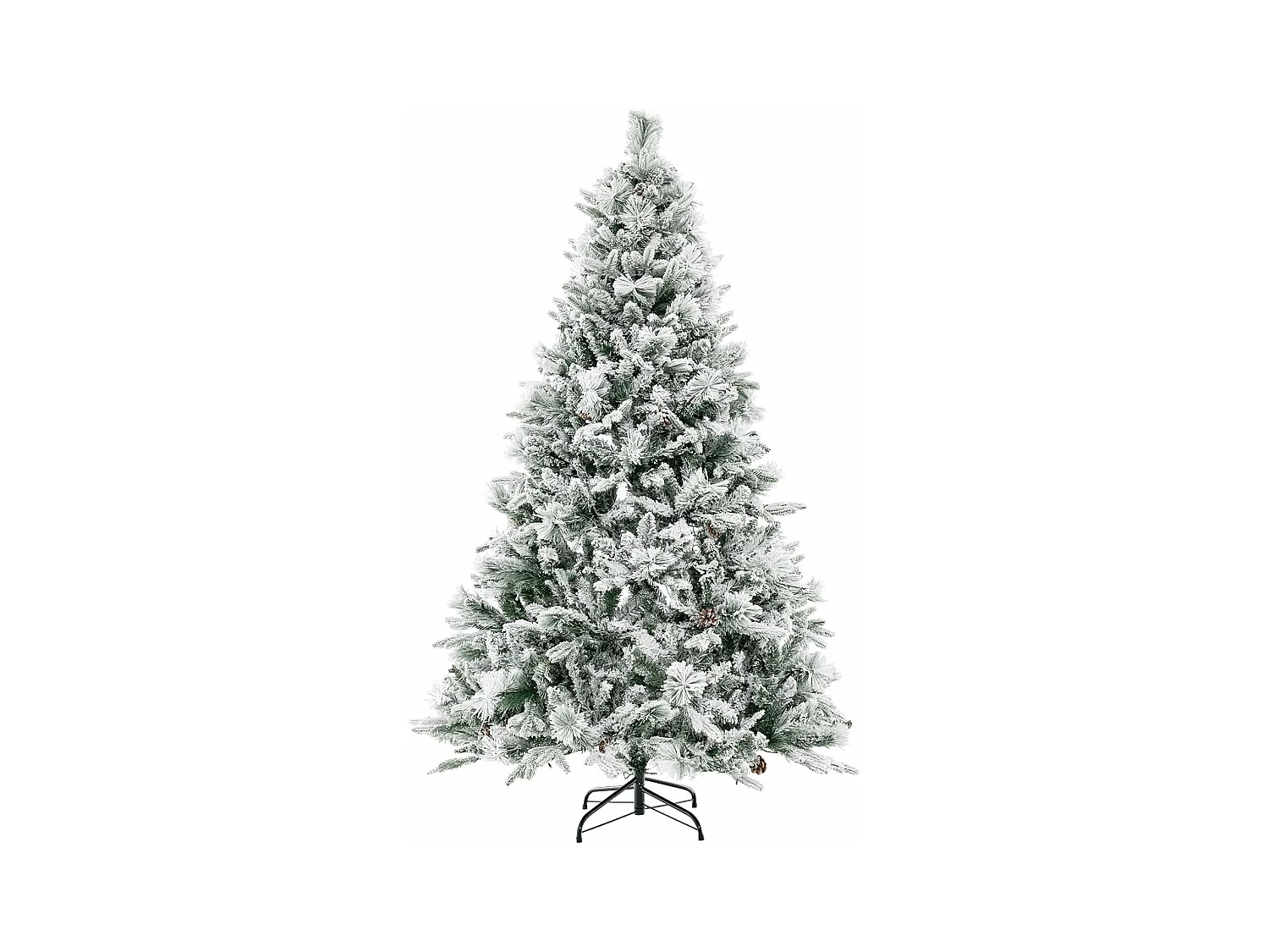 Sapin de noël artificiel avec lumières led et fonction minuterie, vert (180 cm)