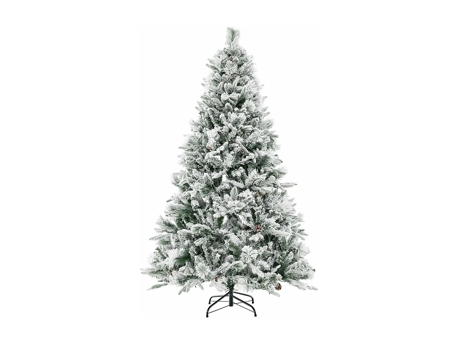 Sapin de noël artificiel avec lumières led et fonction minuterie, vert (180 cm)