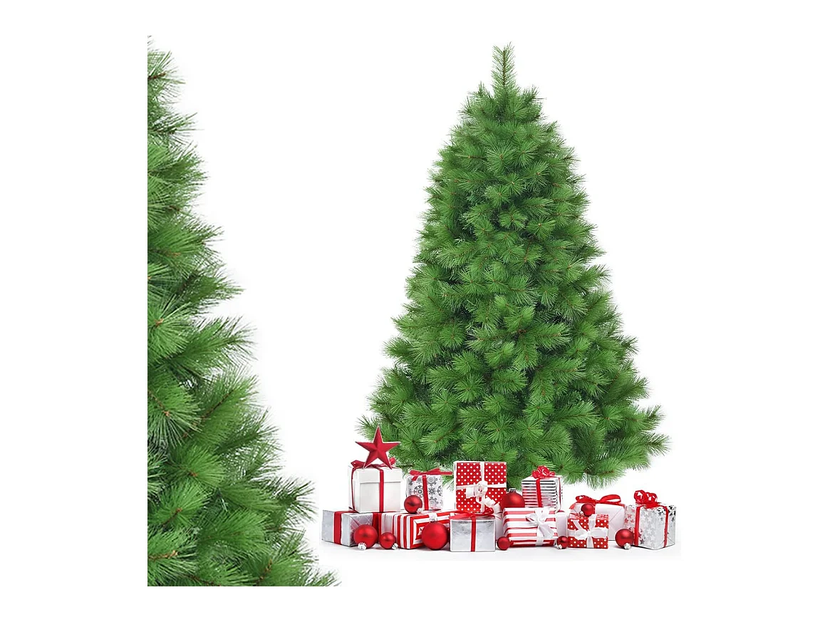 Sapin de noël artificiel 180 cm, 1250 branches, matériel pvc arbre de noël avec socle