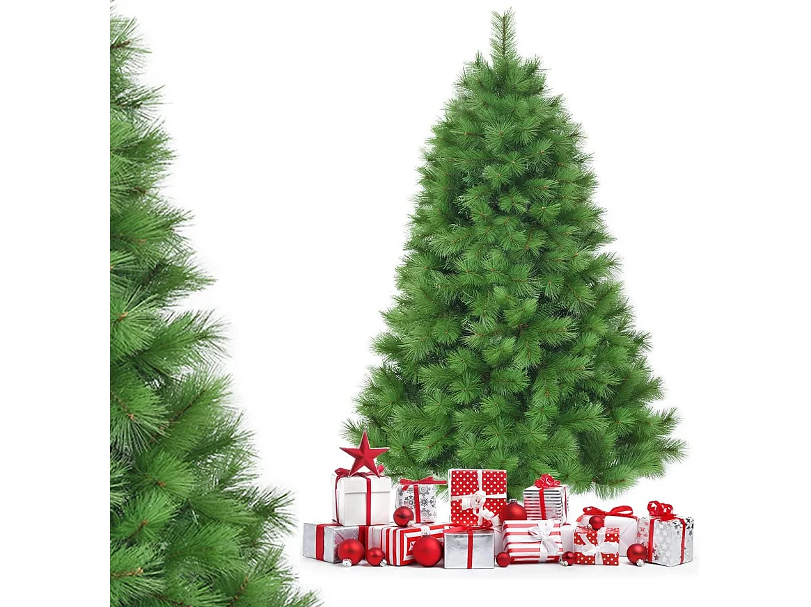 Sapin de noël artificiel 180 cm, 1250 branches, matériel pvc arbre de noël avec socle