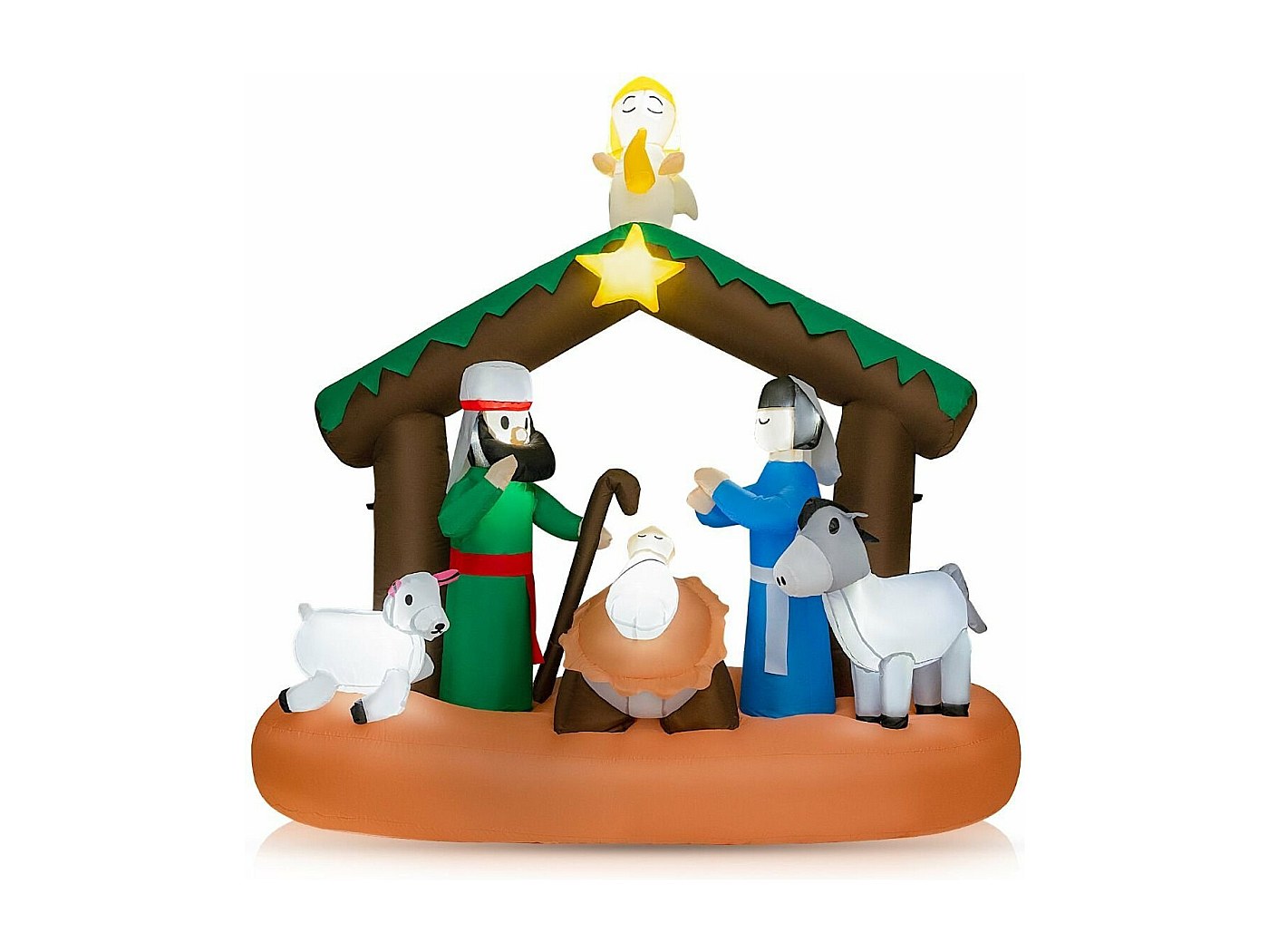 Décorations De Crèche De Noël En Acrylique - Lot De 6, Scène De La Nativité, 7,6x7,6 Cm, Trou Pour Suspension