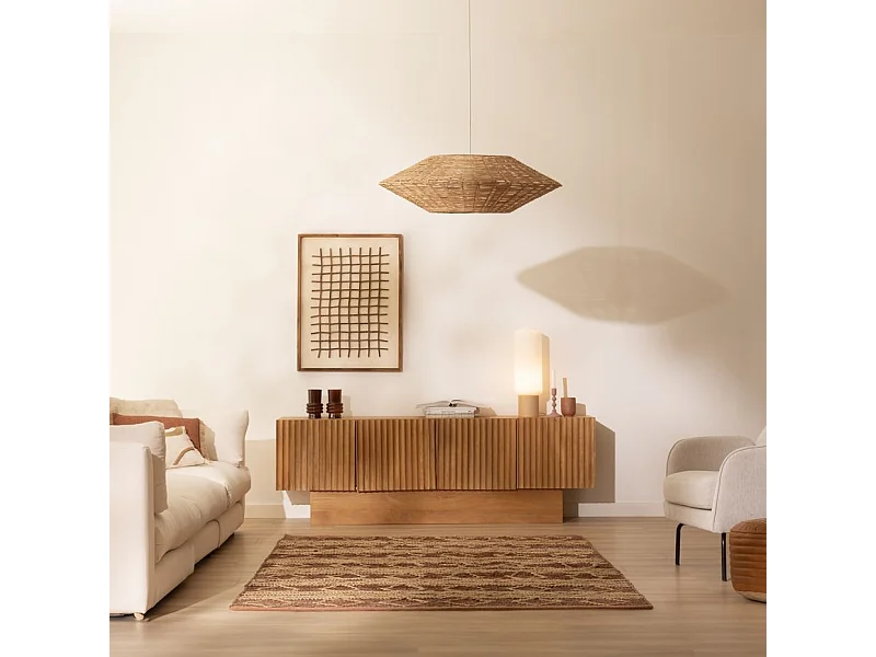 Mobile tv legno massiccio di mango naturale 40x60