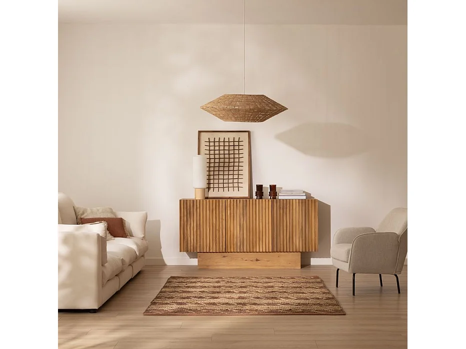 Buffet en bois massif naturel 159x80