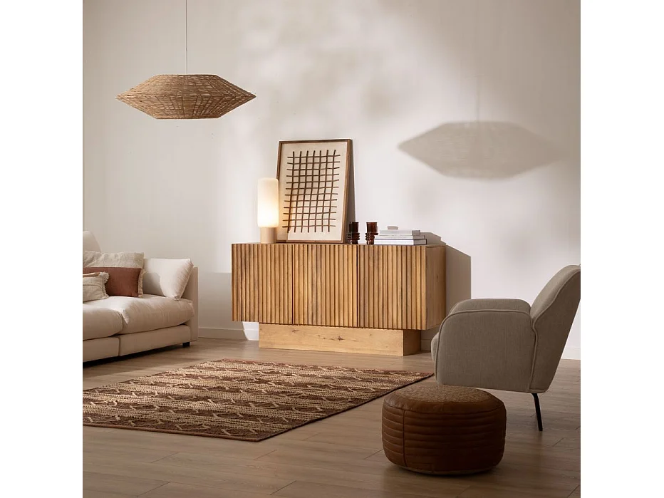 Buffet en bois massif naturel 159x80