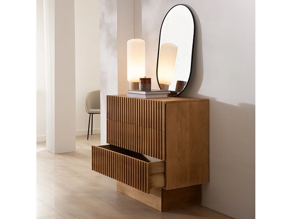 Comò legno massiccio di mango naturale 45x88