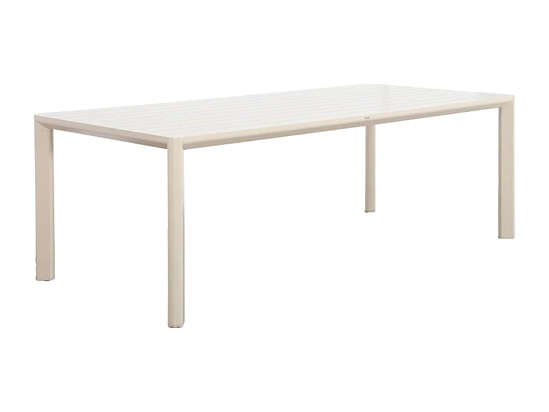Tavolo da giardino in alluminio, 8 posti, beige