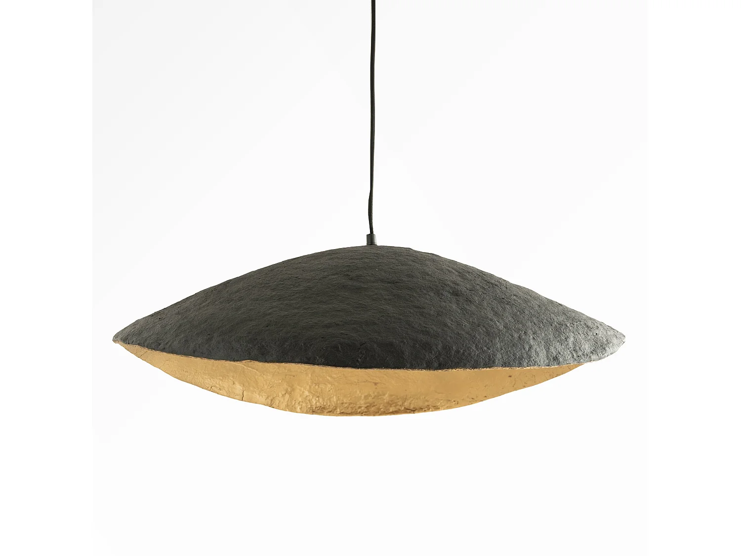 Lámpara de techo de papel y hilo negro D71 cm - Milano