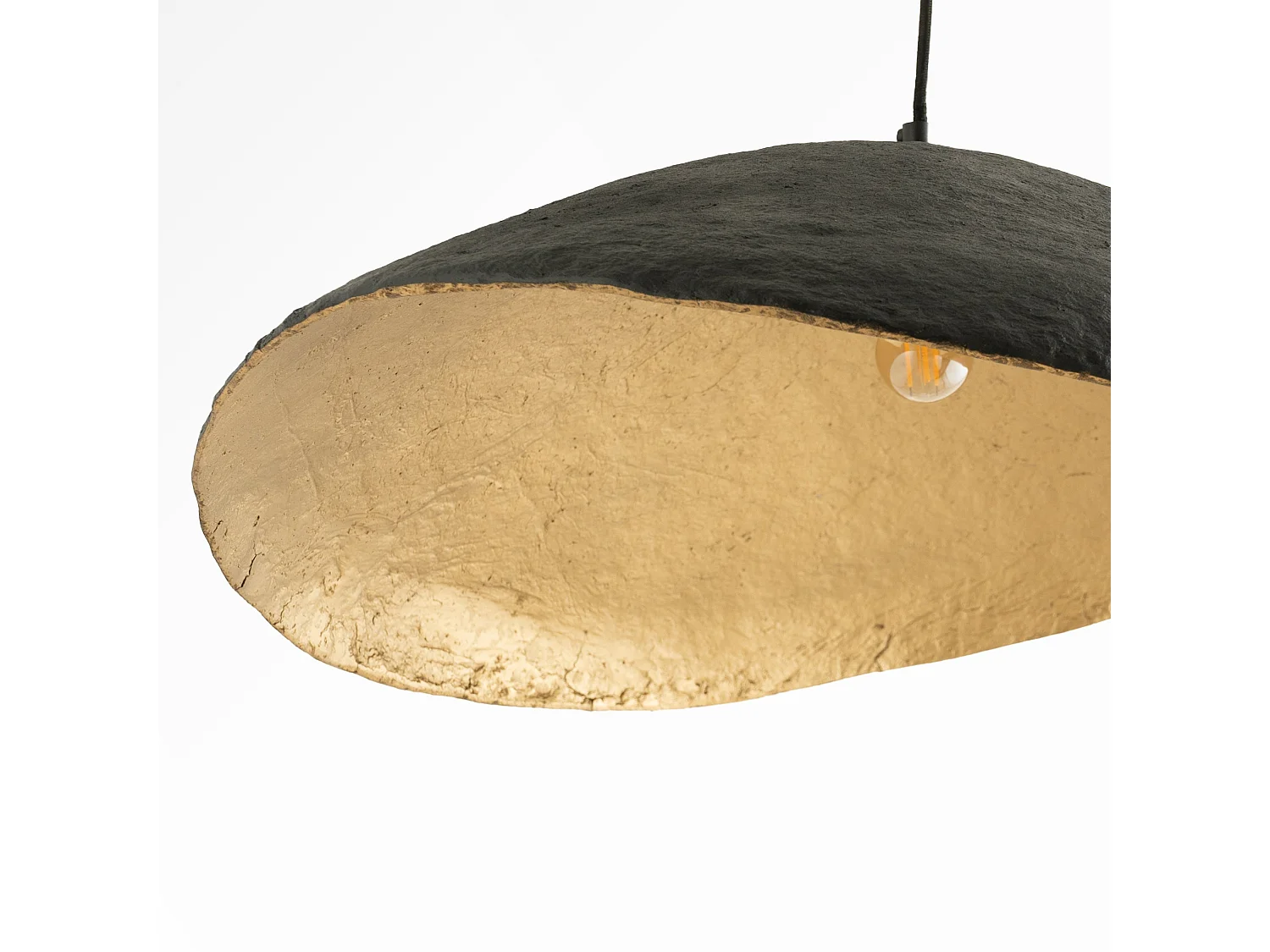 Suspension en papier et fil noir 71 cm - Milano