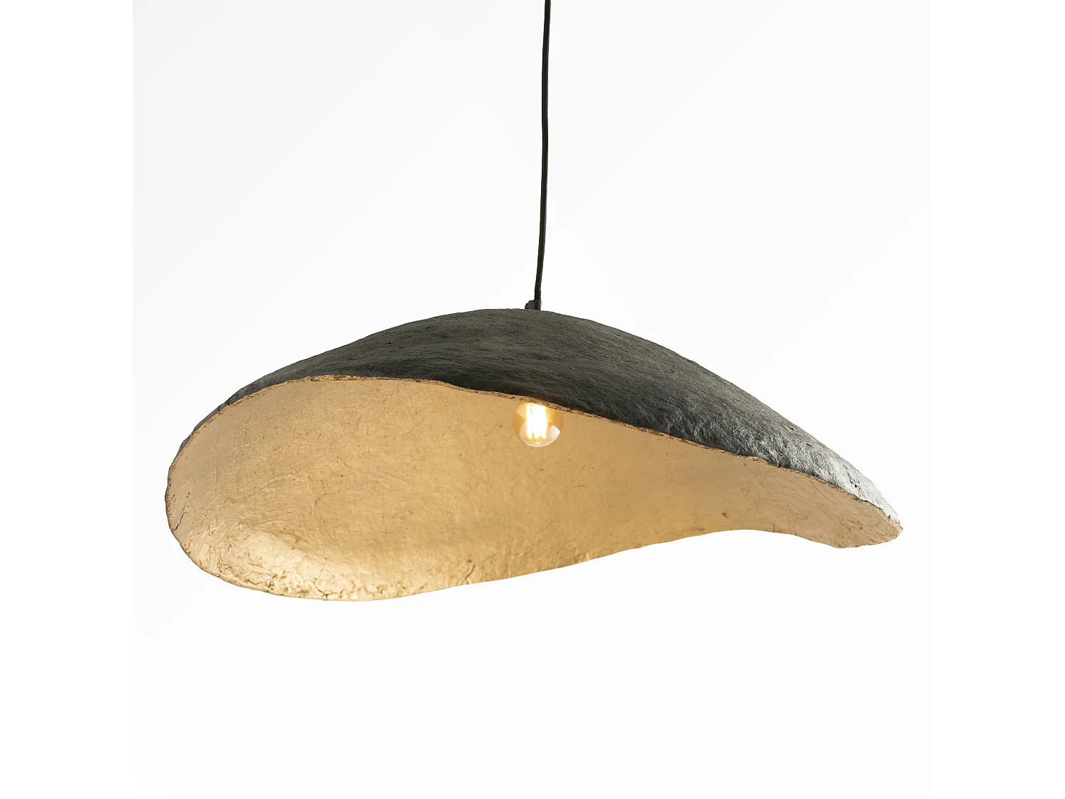 Suspension en papier et fil noir 71 cm - Milano