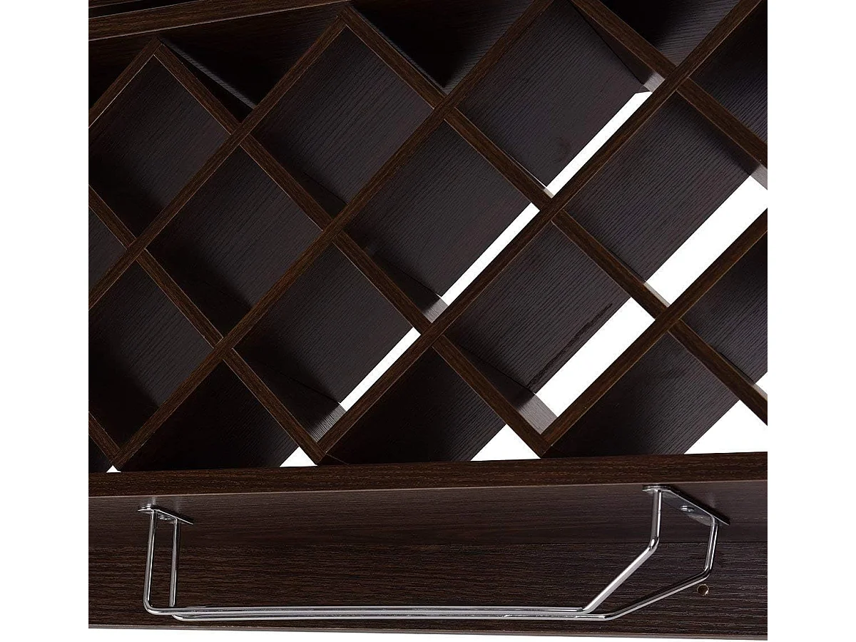 Étagère à vin mural casier à vin porte-bouteilles de vin pour fixation murale (brun)