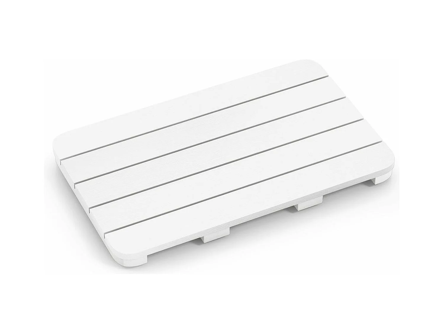 Caillebotis de douche, en hips anti-moisissures et antidérapant,  (34 x 55 cm, blanc)