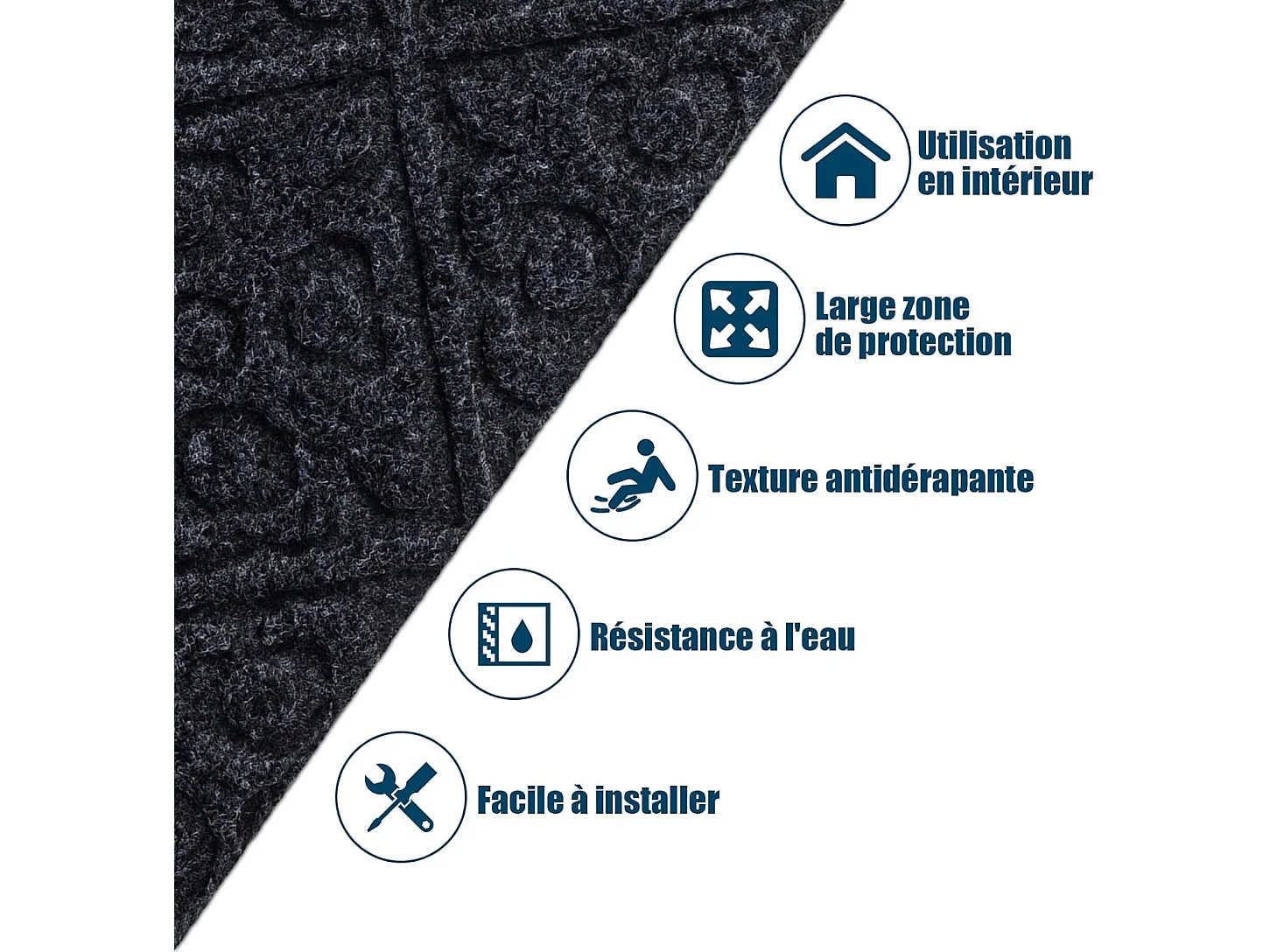 Lot de 15 marchettes d'escalier antidérapant 20 x 76 cm, sécurité pour enfants (gris)