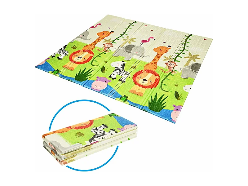 Tapis de jeu pour bébé pliable 200x180x1,4cm avec image licorne en mousse xpe non toxique