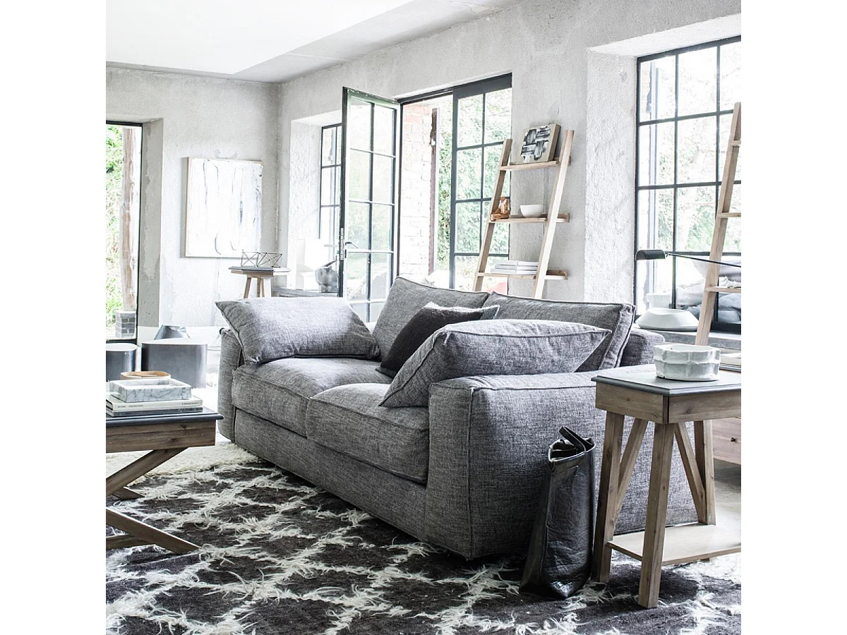 Bibliothèque étagère échelle Bois Gris - Horizon Interior's