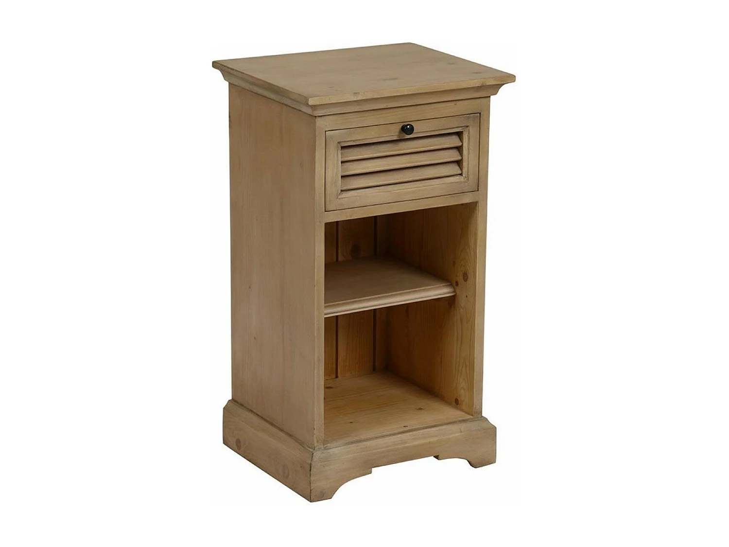 Table de chevet 1 tiroir Bois Naturel - Vénitiennes Interior's