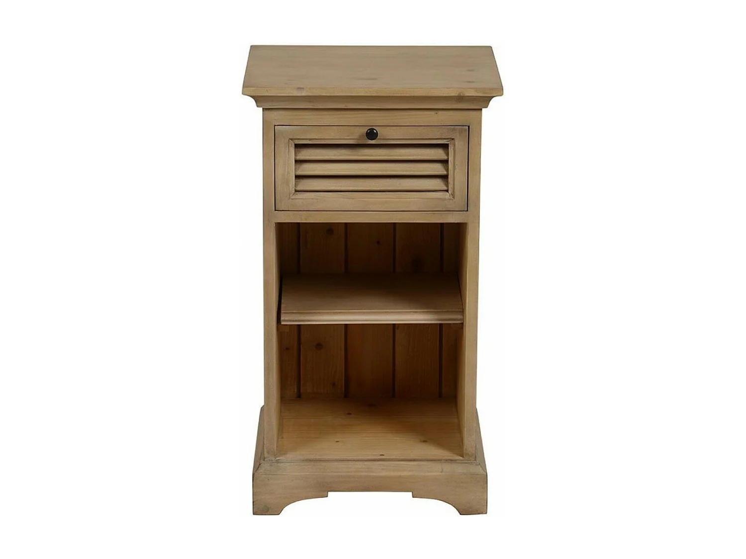 Table de chevet 1 tiroir Bois Naturel - Vénitiennes Interior's