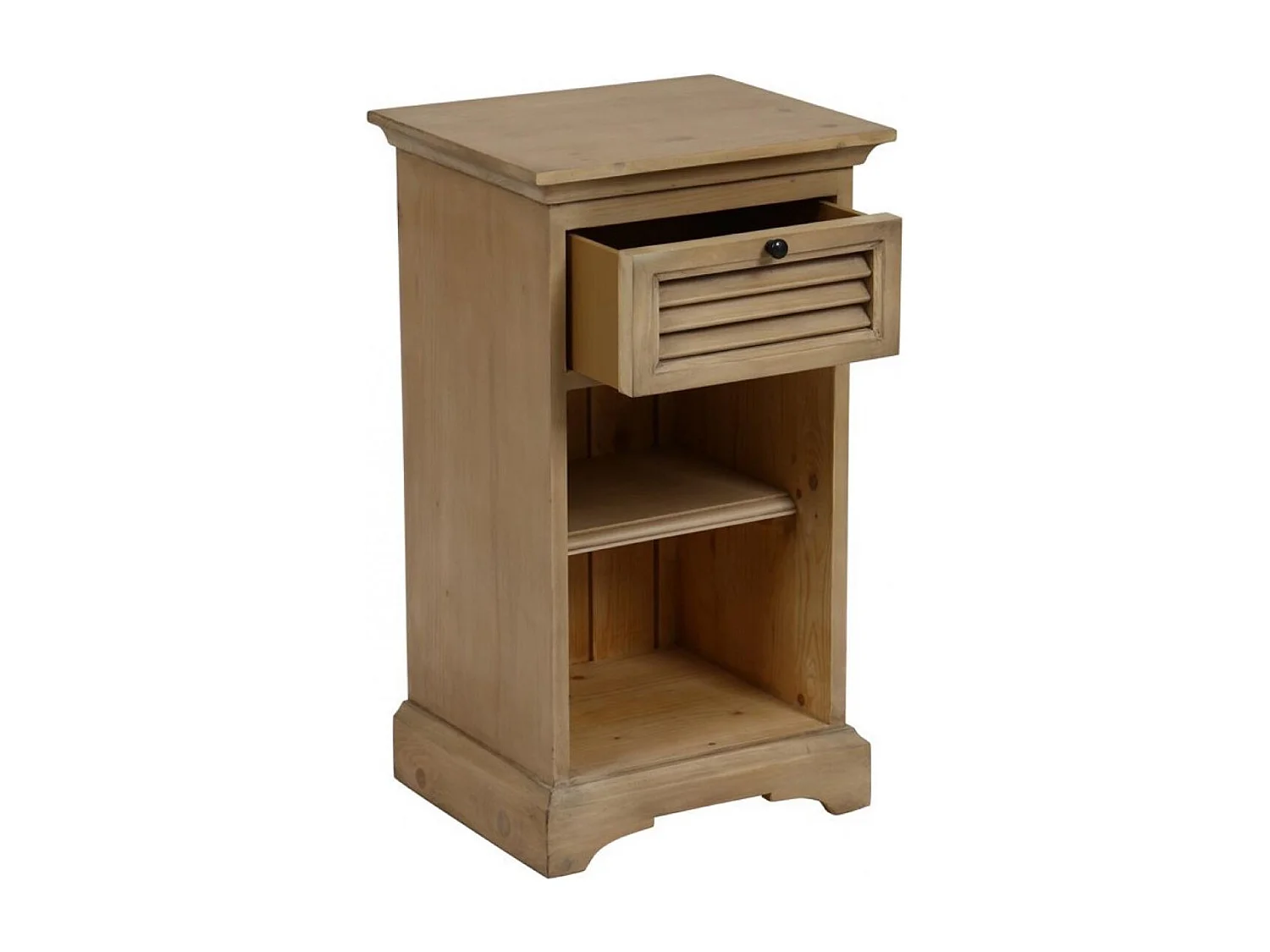 Table de chevet 1 tiroir Bois Naturel - Vénitiennes Interior's