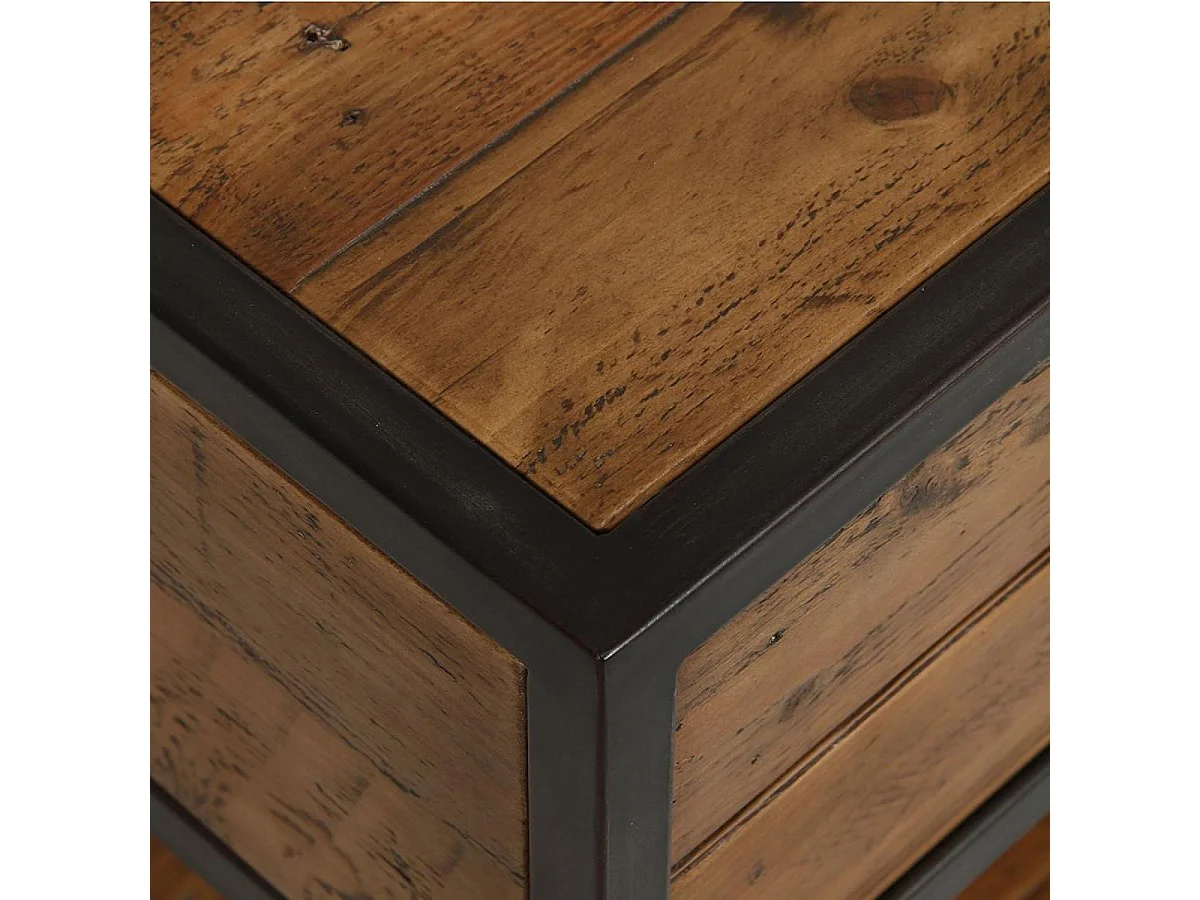 Table de chevet 1 tiroir Bois Marron - Manufacture Interior's