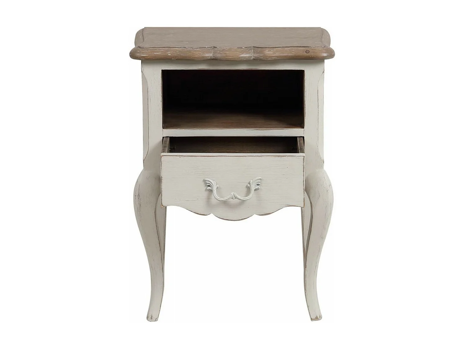 Table de chevet ouvert 1 tiroir Bois Blanc - Château Interior's