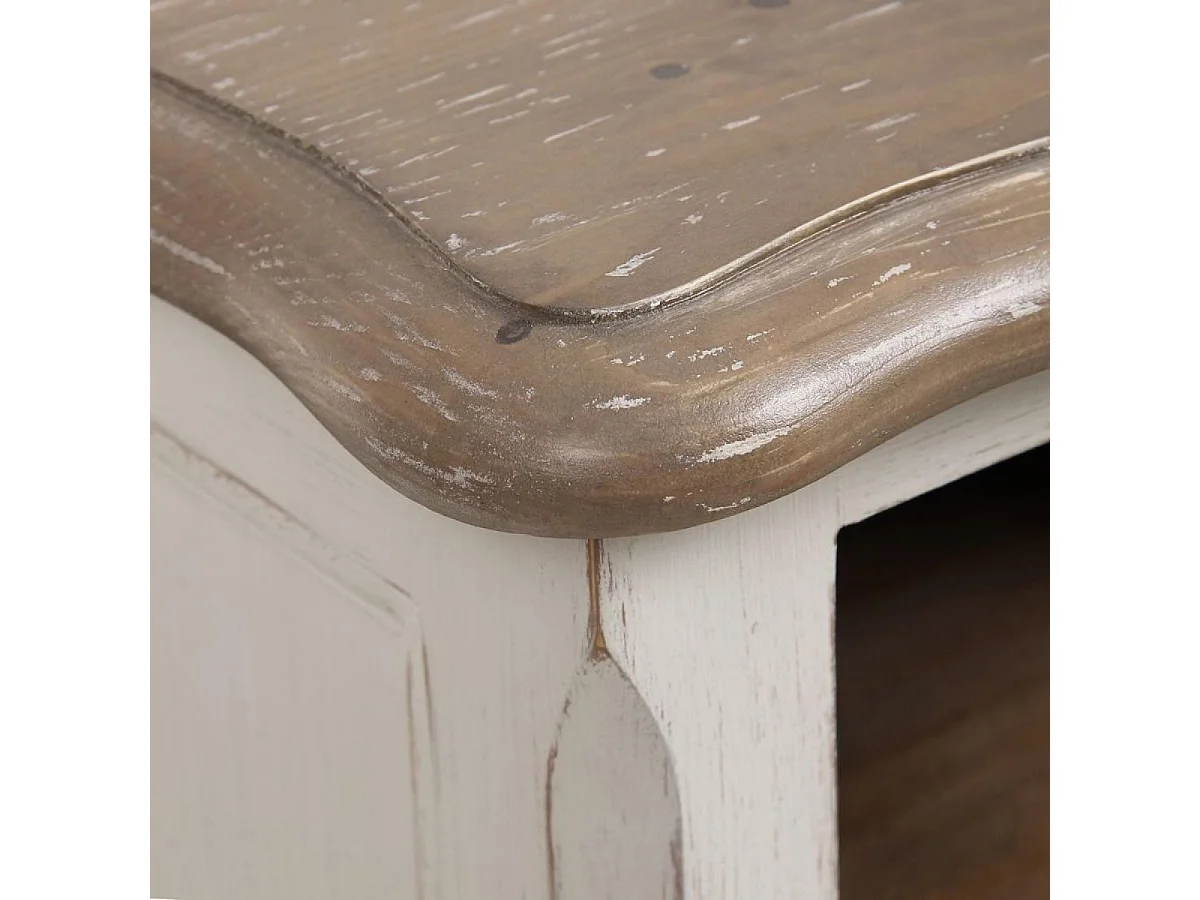 Table de chevet ouvert 1 tiroir Bois Blanc - Château Interior's