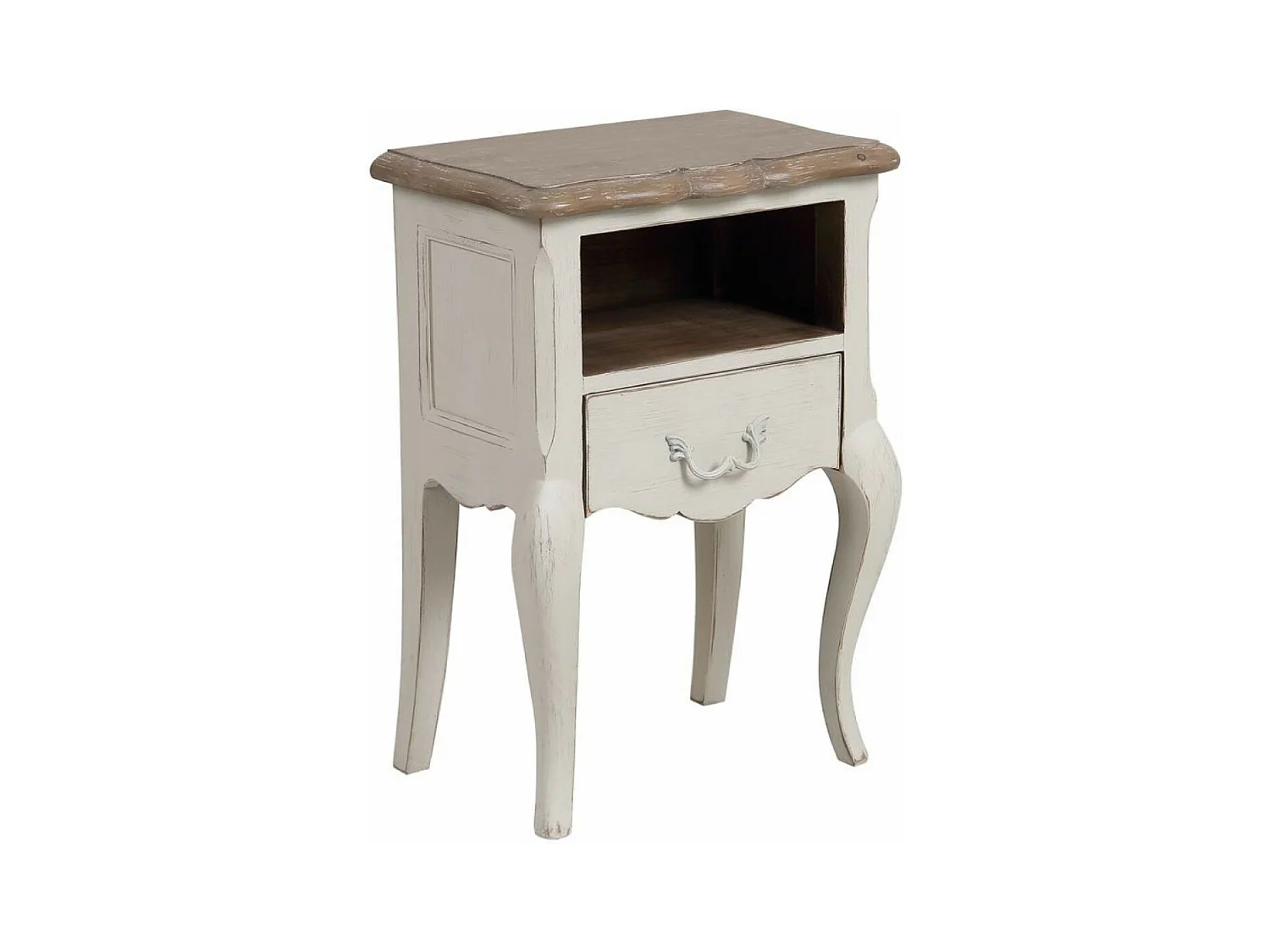 Table de chevet ouvert 1 tiroir Bois Blanc - Château Interior's