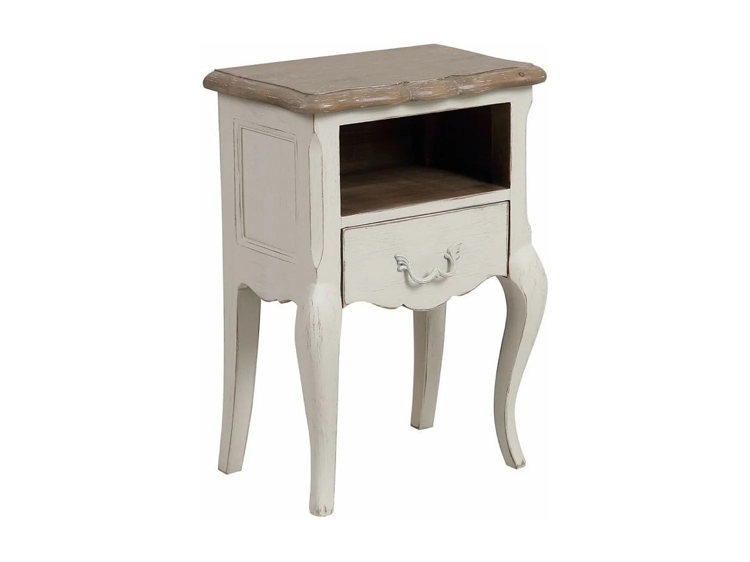 Table de chevet ouvert 1 tiroir Bois Blanc - Château Interior's