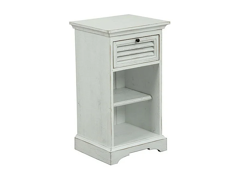 Table de chevet 1 tiroir Bois Blanc - Vénitiennes Interior's