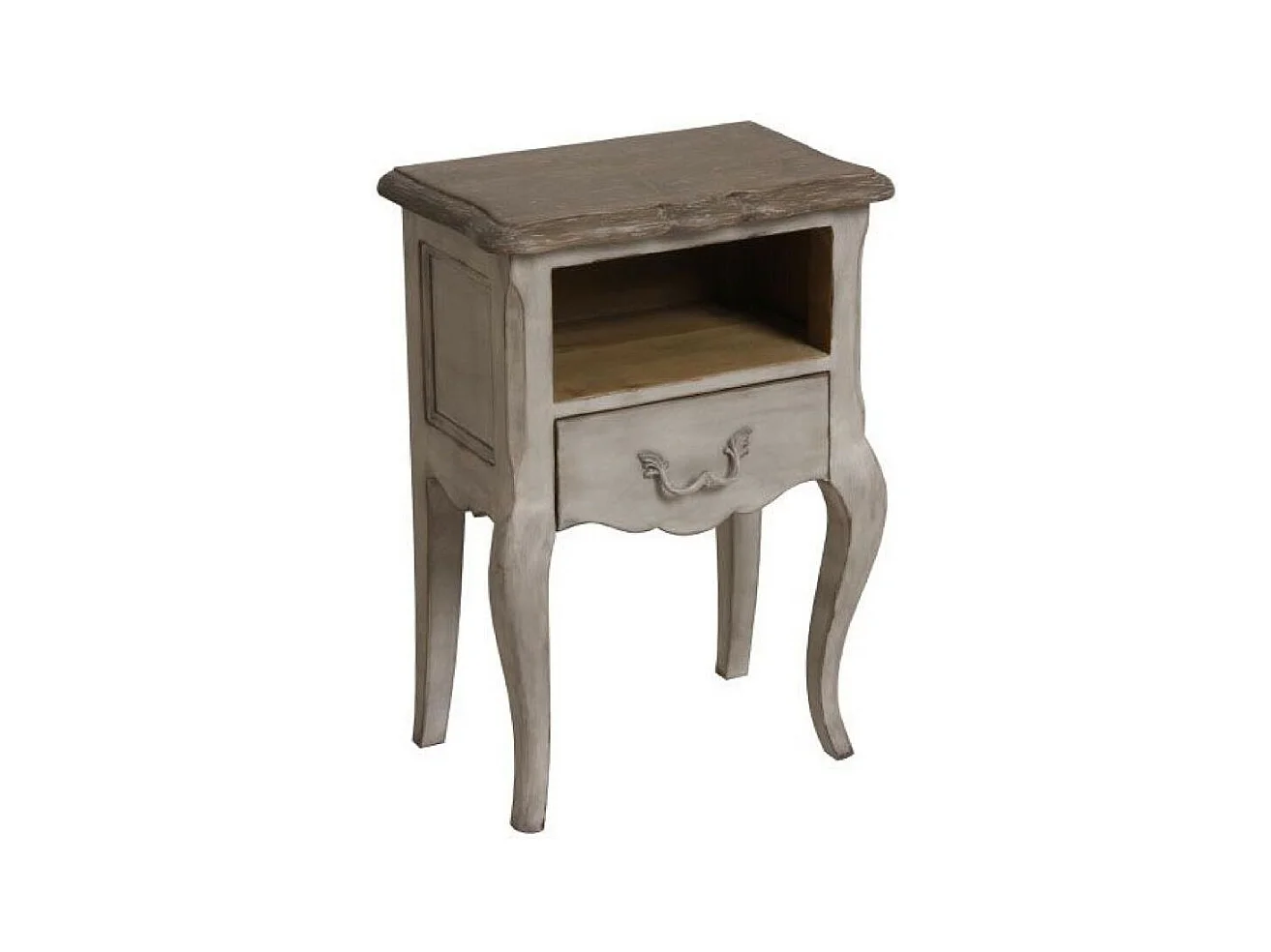 Table de chevet ouvert 1 tiroir Bois Gris - Château Interior's